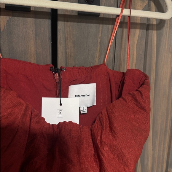REFORMATION NWT Rosy Dress in Rusty Red 6 - Picture 3 of 6